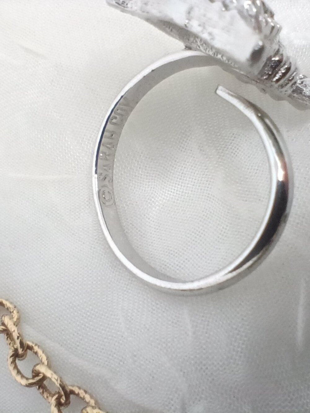 Owl lot~Pink Rhinestone Jelly Belly Necklace,Sarah Cov Ring, Blue Eyed Steel Owl - Picture 7 of 11